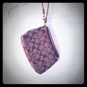 Brown Coach Wristlet